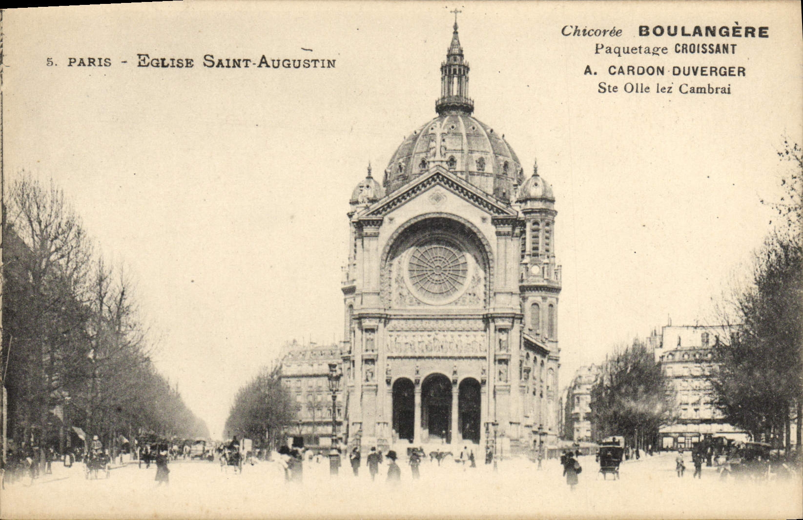 CPA Paris Eglise Saint Augustin Chicoree Boulangere
