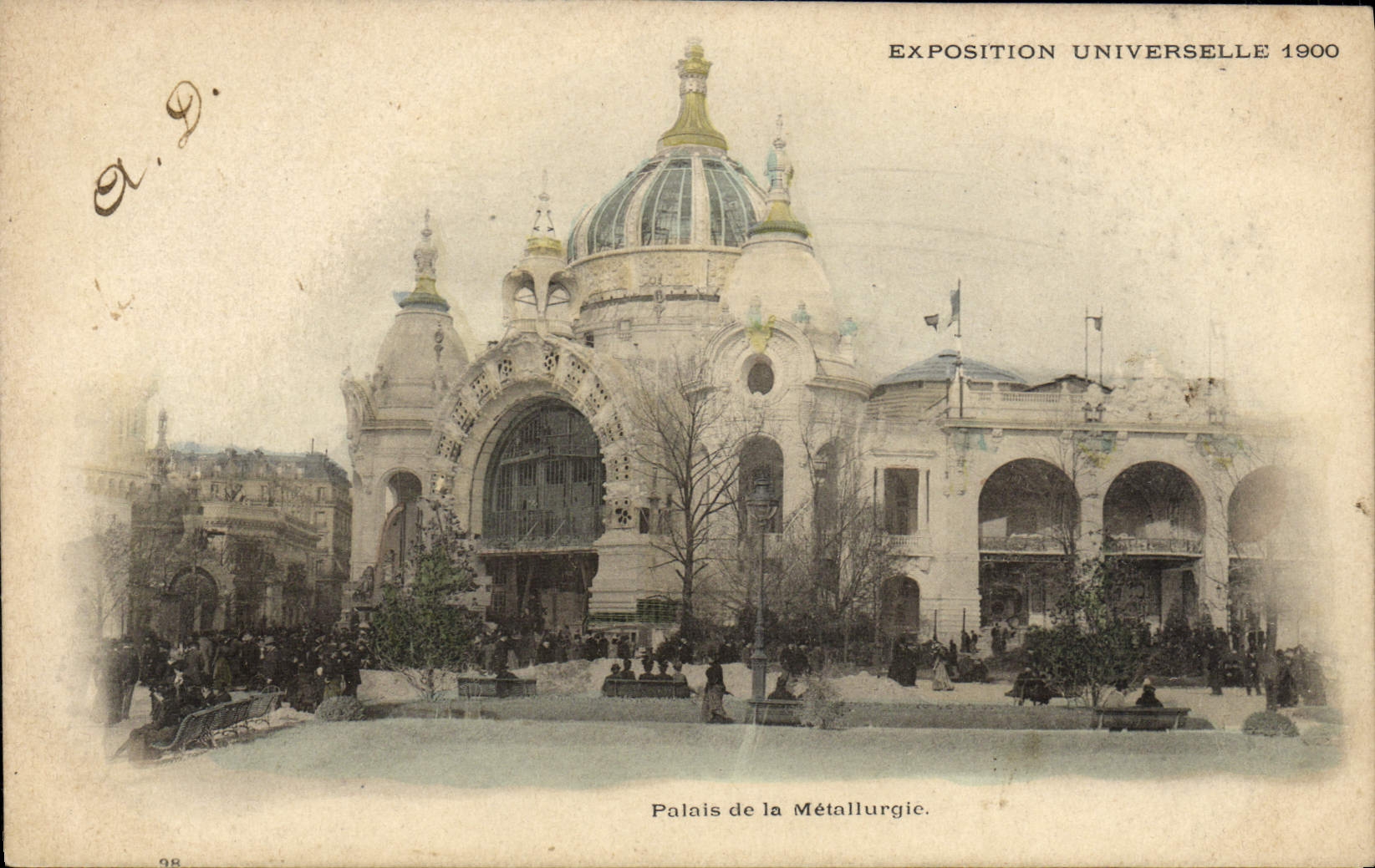 VINTAGE POSTCARD World Fair 1900 Paris Palate Of the Metallurgy