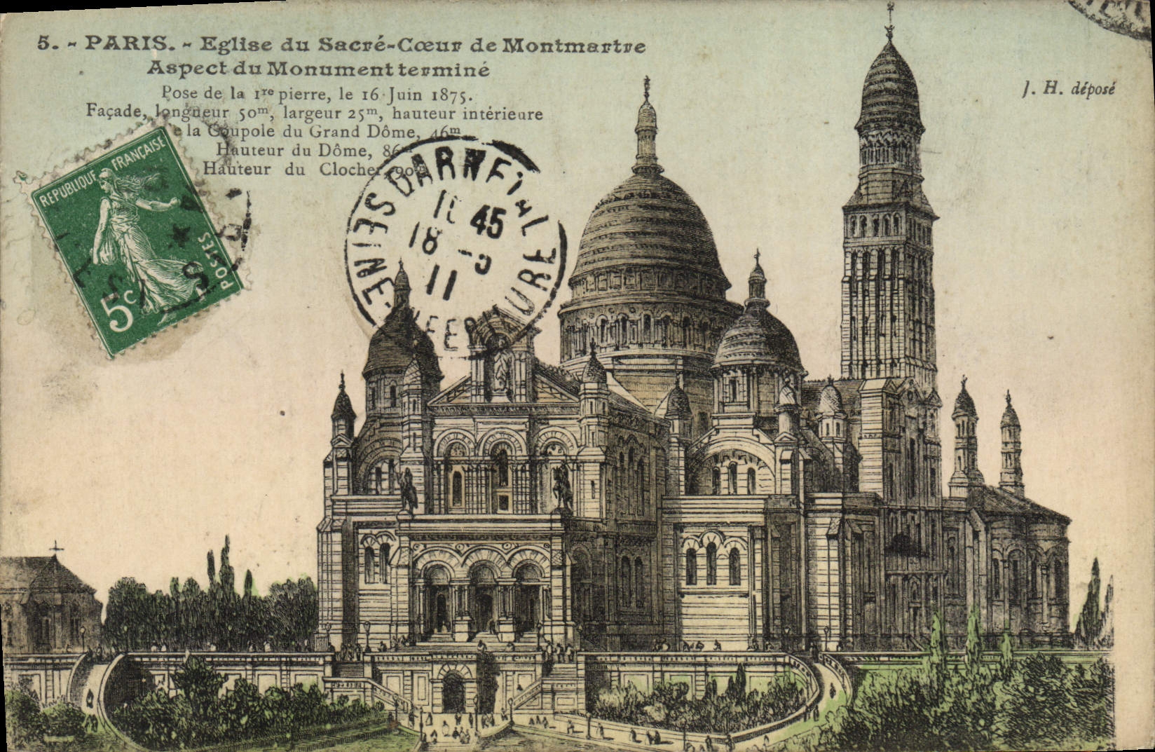 CPA Paris Eglise Du Sacre Coeur De Montmertre Aspect Du Monument Termine