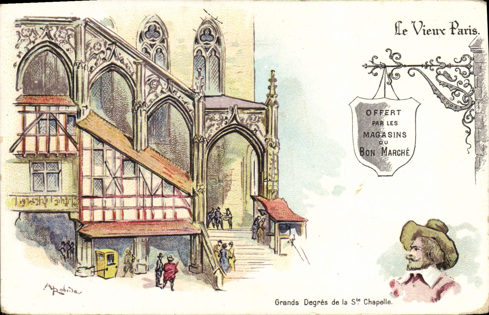 CPA Le Vieux Paris Grands Degres De La Ste Chapelle Au Bon Marche