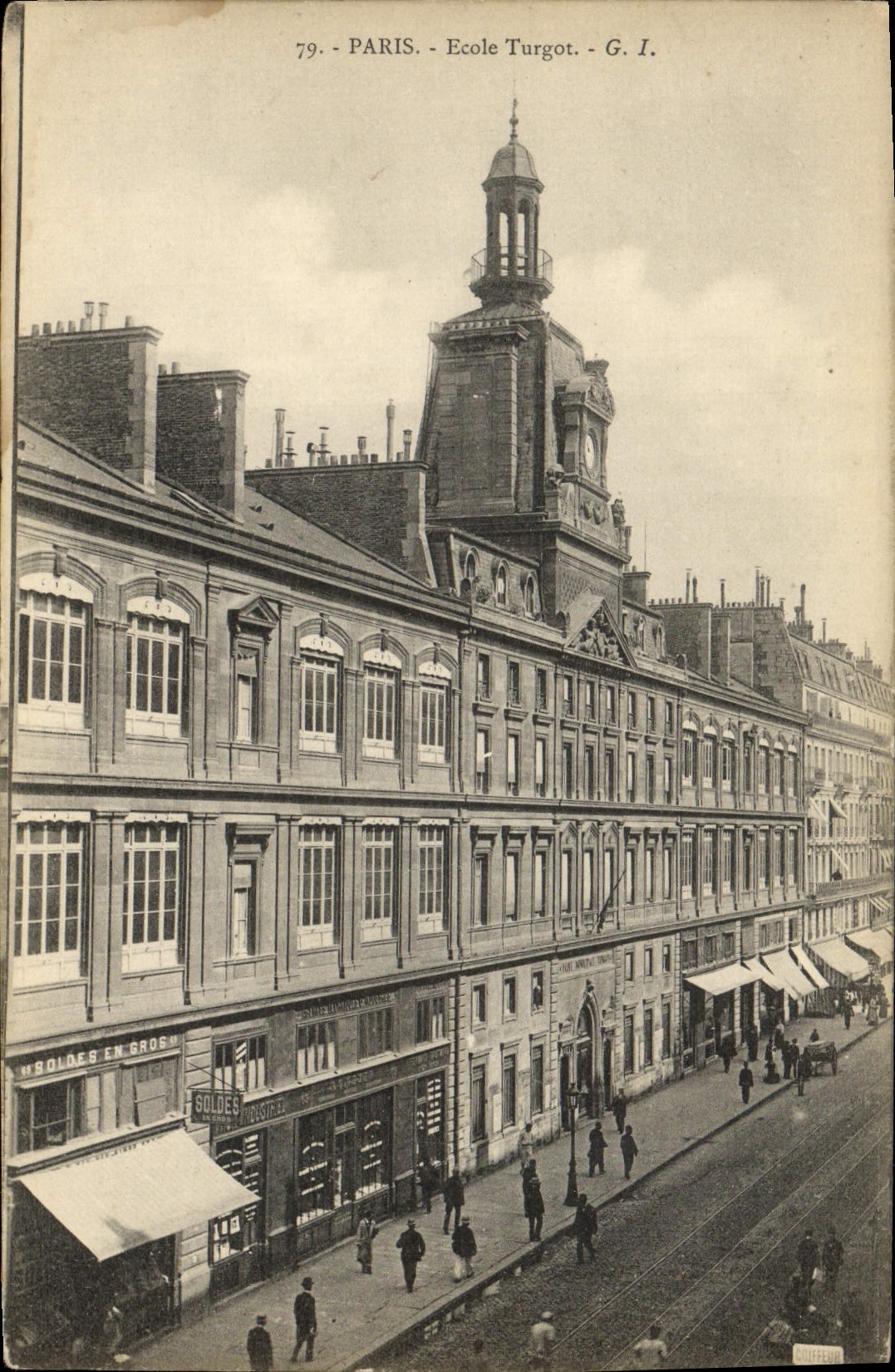VINTAGE POSTCARD Paris Turgot School