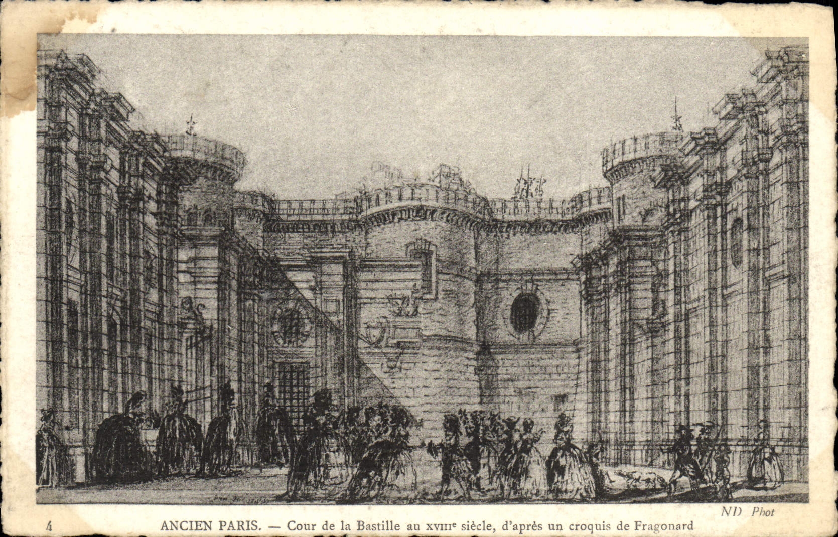 CPA Ancien Paris Cou De La Bastille d'Apres Un Croquis De Fragonard