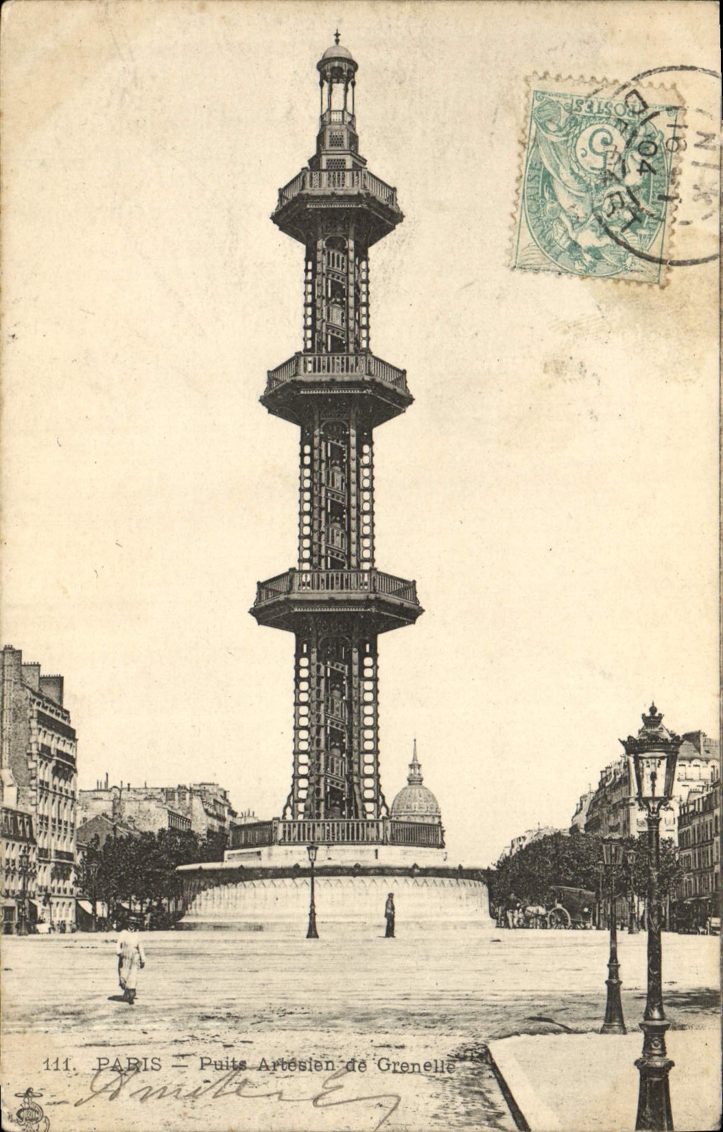 POSTAL París Arlesien bien De Grenelle de la VENDIMIA