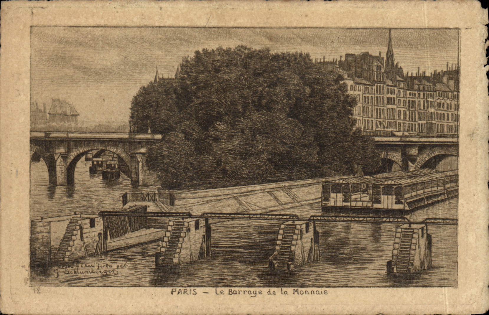 CPA Paris Le Barrage De La Monnaie