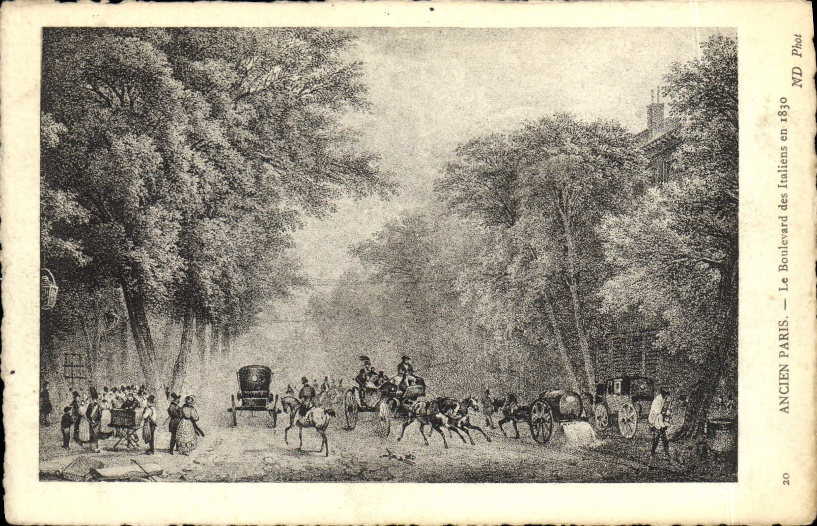 CPA Ancien Paris Le Boulevard Des Italiens En 1830
