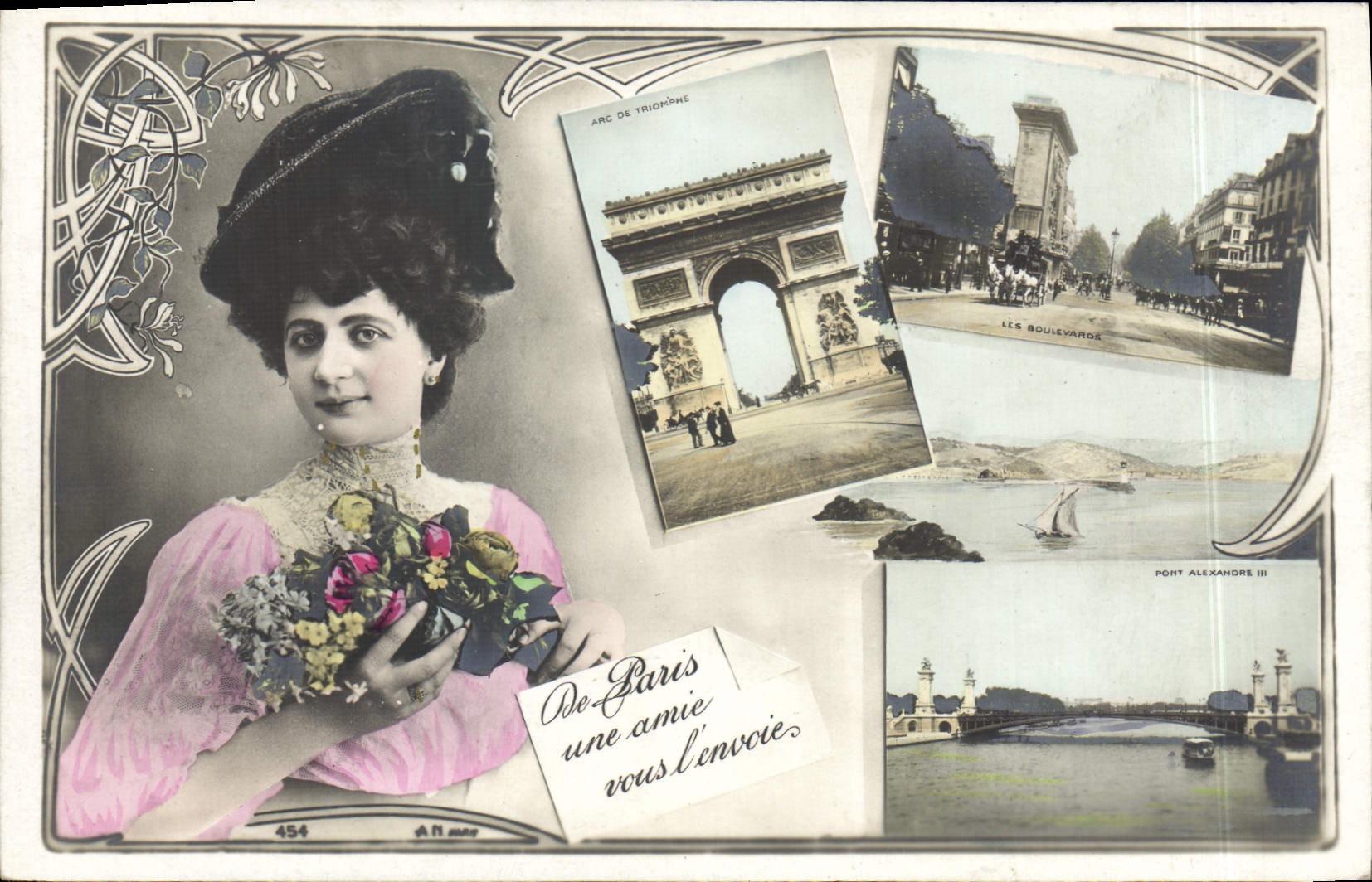 VINTAGE POSTCARD Paris a Friend sends It to You