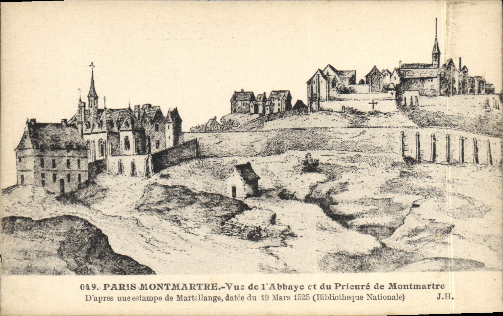 CPA Paris Montmartre Vue de l'Abbaye Et Du Prieure De Montmartre