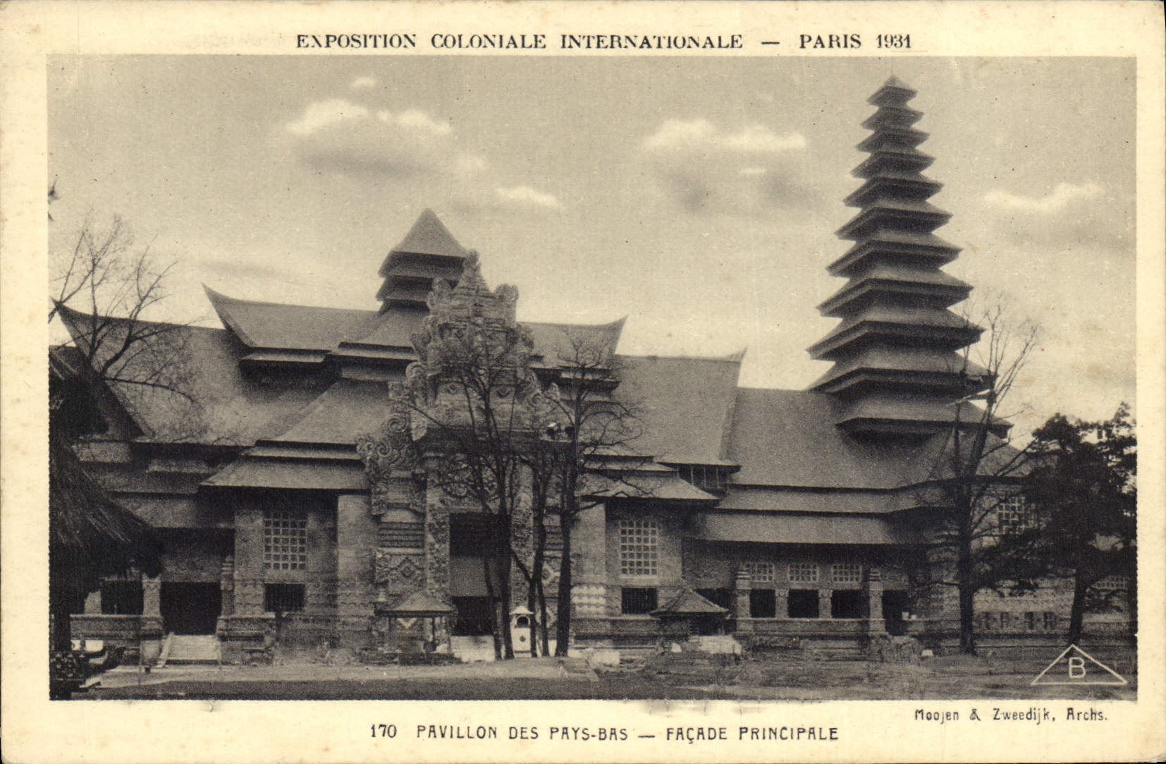 CPA Exposition Coloniale Internationale Paris Pavillon Des Pays Bas Facade Principale