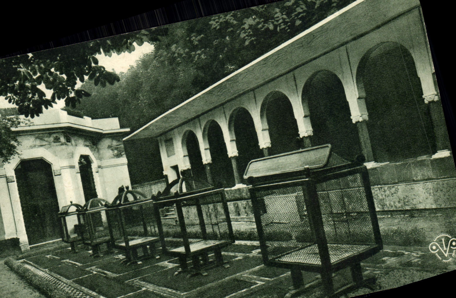 Exposición internacional de la POSTAL de la VENDIMIA del jardín decorativo de París de los artes de los pájaros