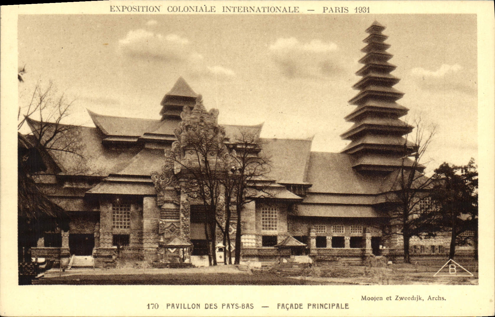CPA Exposition Internationale Paris 1931 Pavillon Des Pays Bas Facade Principale