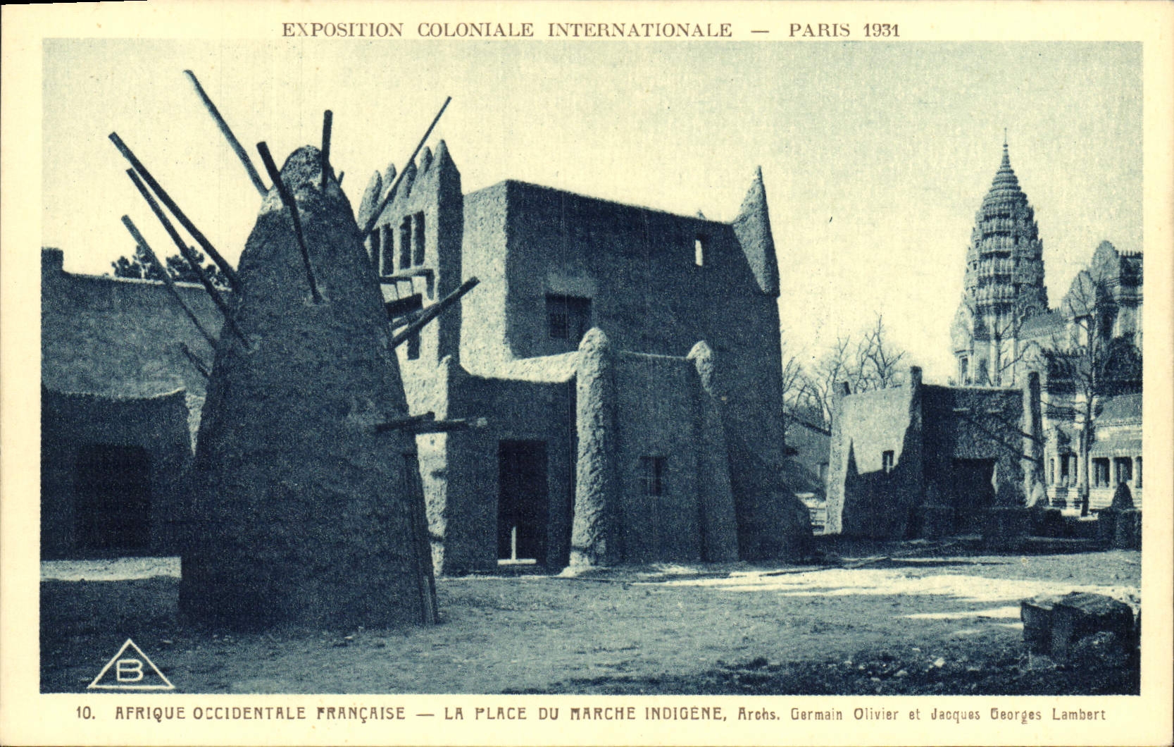 CPA Exposition Internationale Paris 1931 Afrique Occidentale Francaise La Place Du Marche indigene