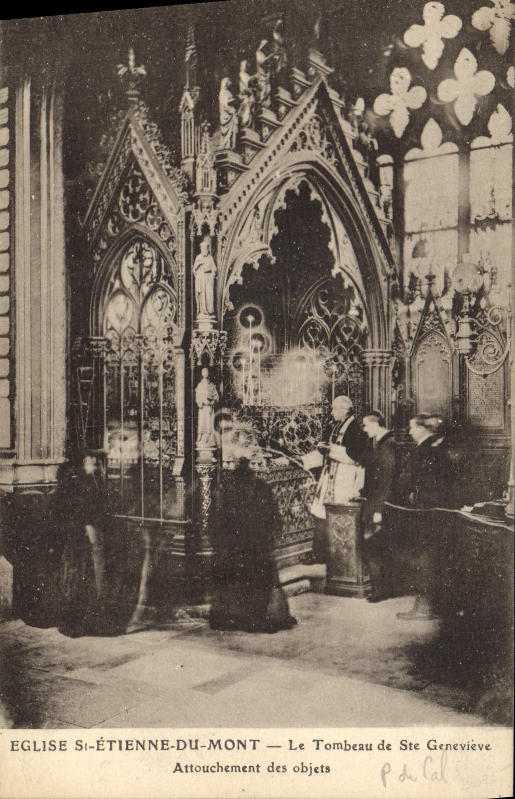 VINTAGE POSTCARD Church St Etienne Of the Mount the Tomb Of co. Genevieve Contact Of Objects