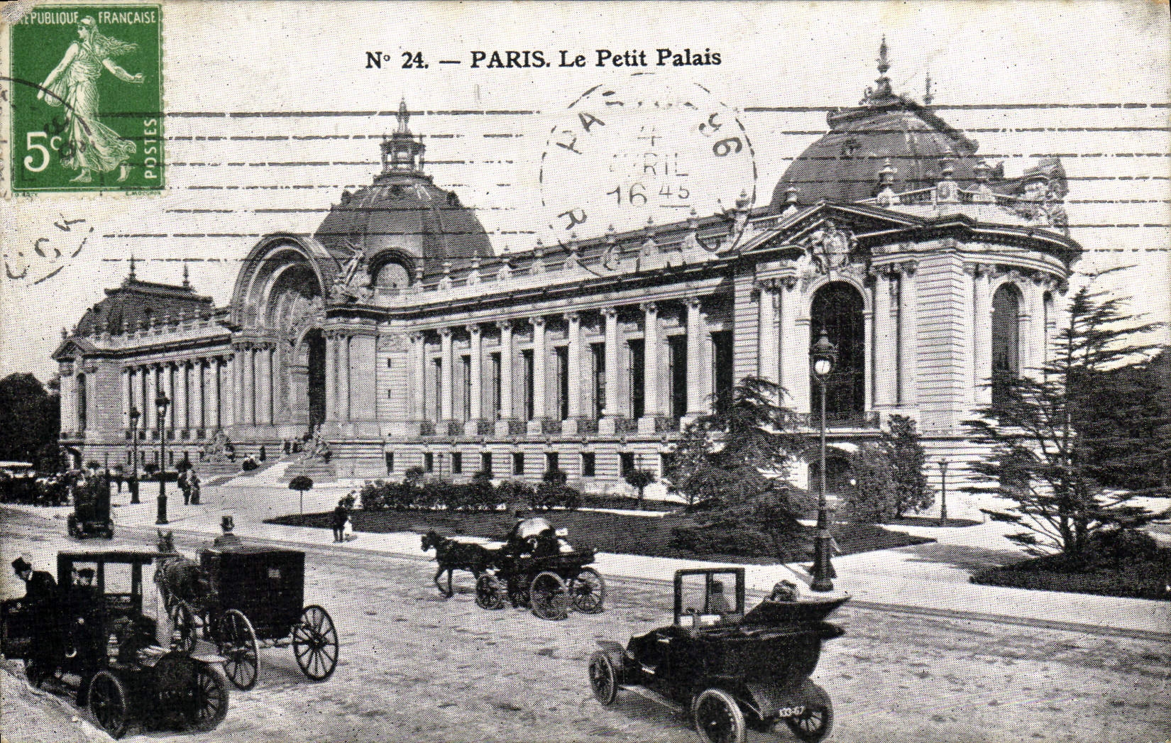 CPA Paris Le Petit Palais Automobile