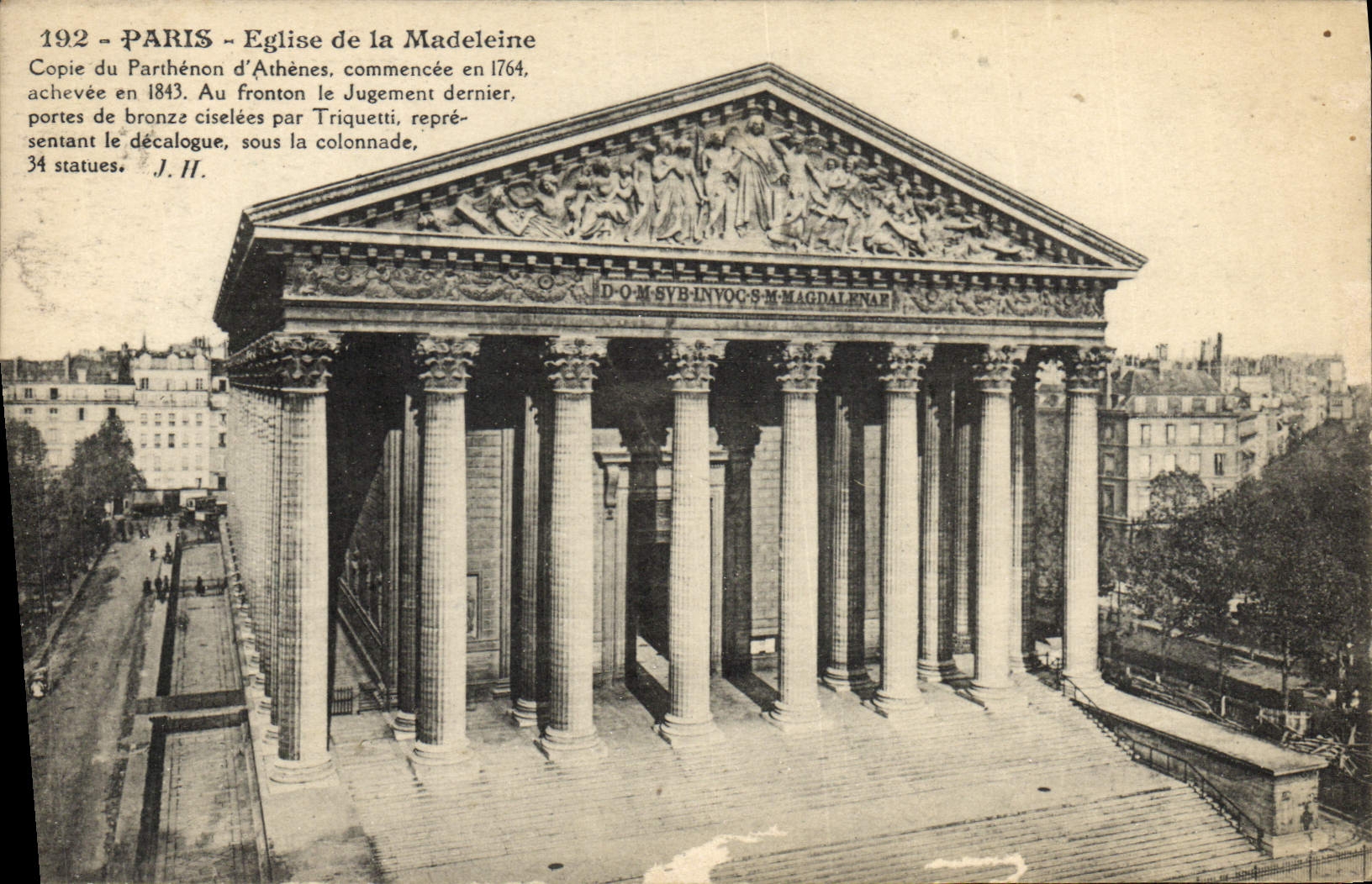 CPA Paris Eglise De La Madelaine