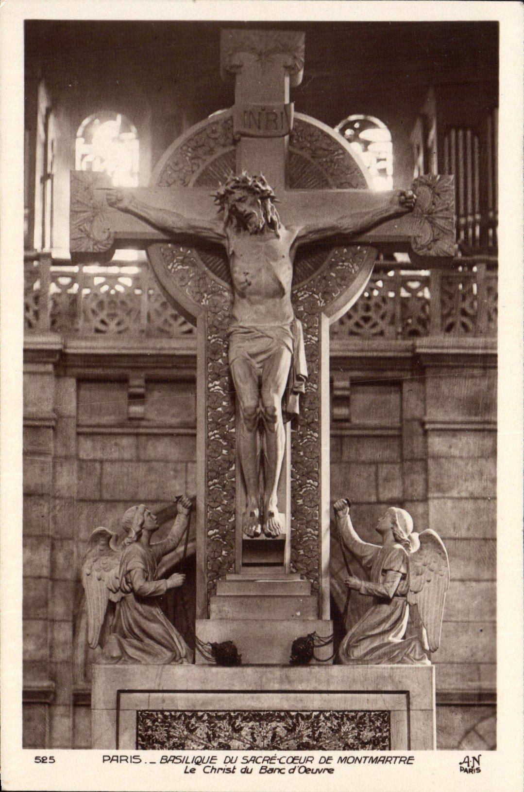 CPA Paris Basilique Du Sacre Coeur de Montmartre Le Christ au banc d'oeuvre