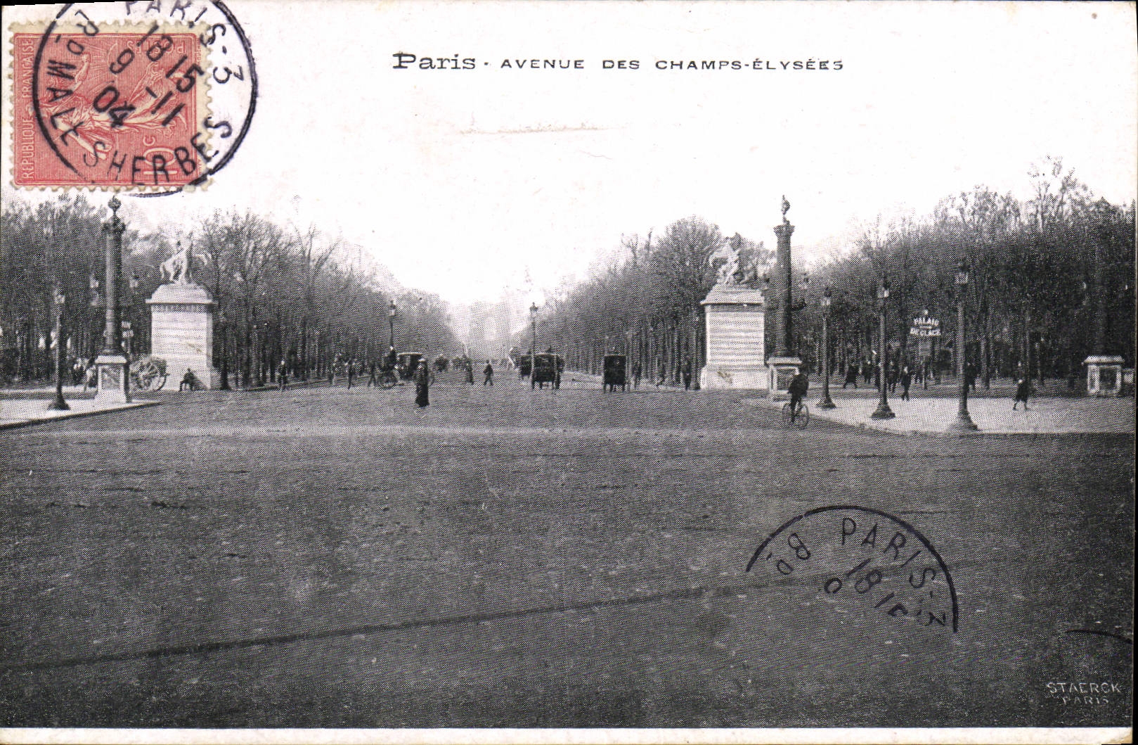CPA Paris Avenue Des Champs Elysees