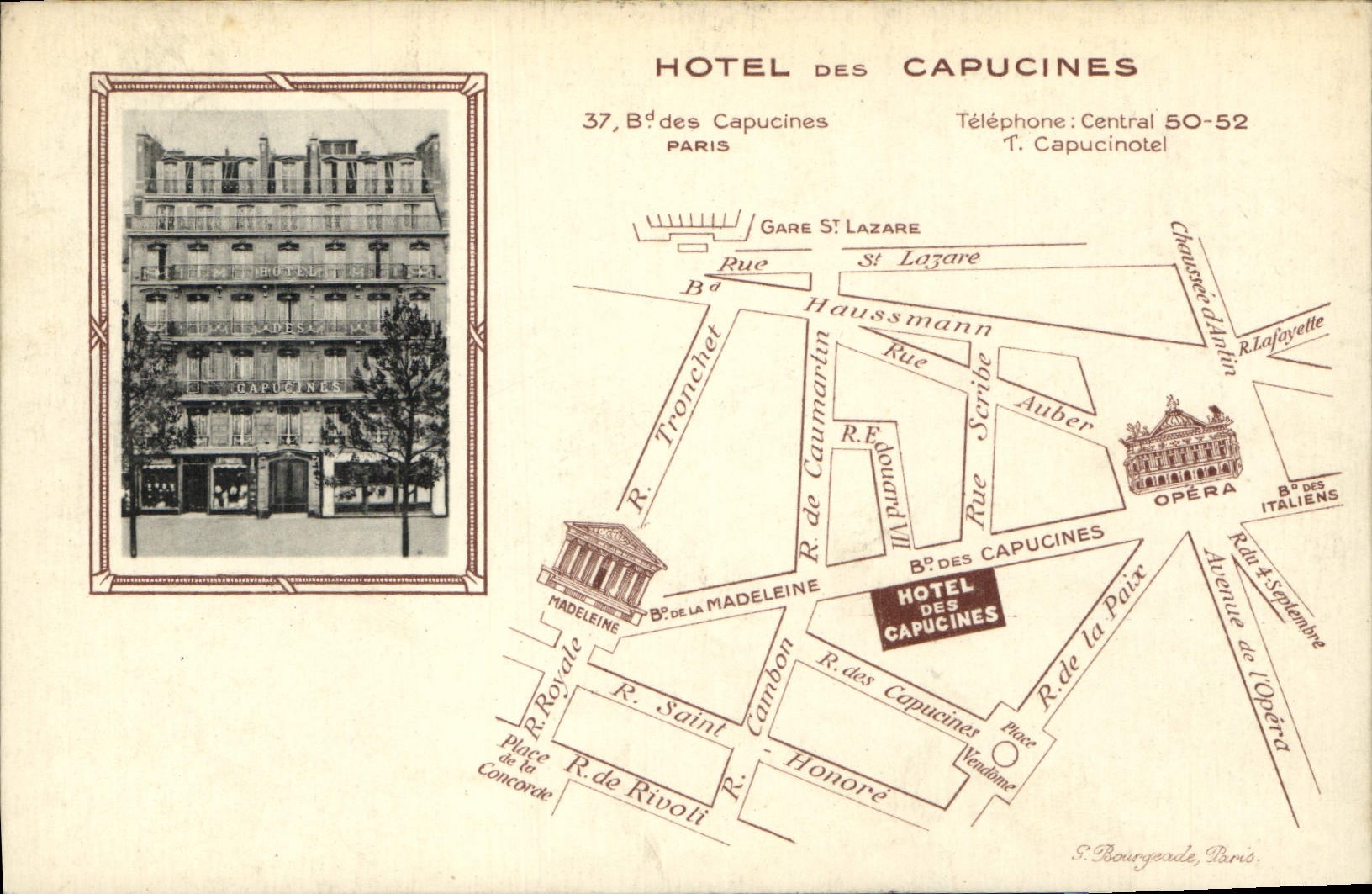 CPA Hotel De Capucines Des Capucines Paris