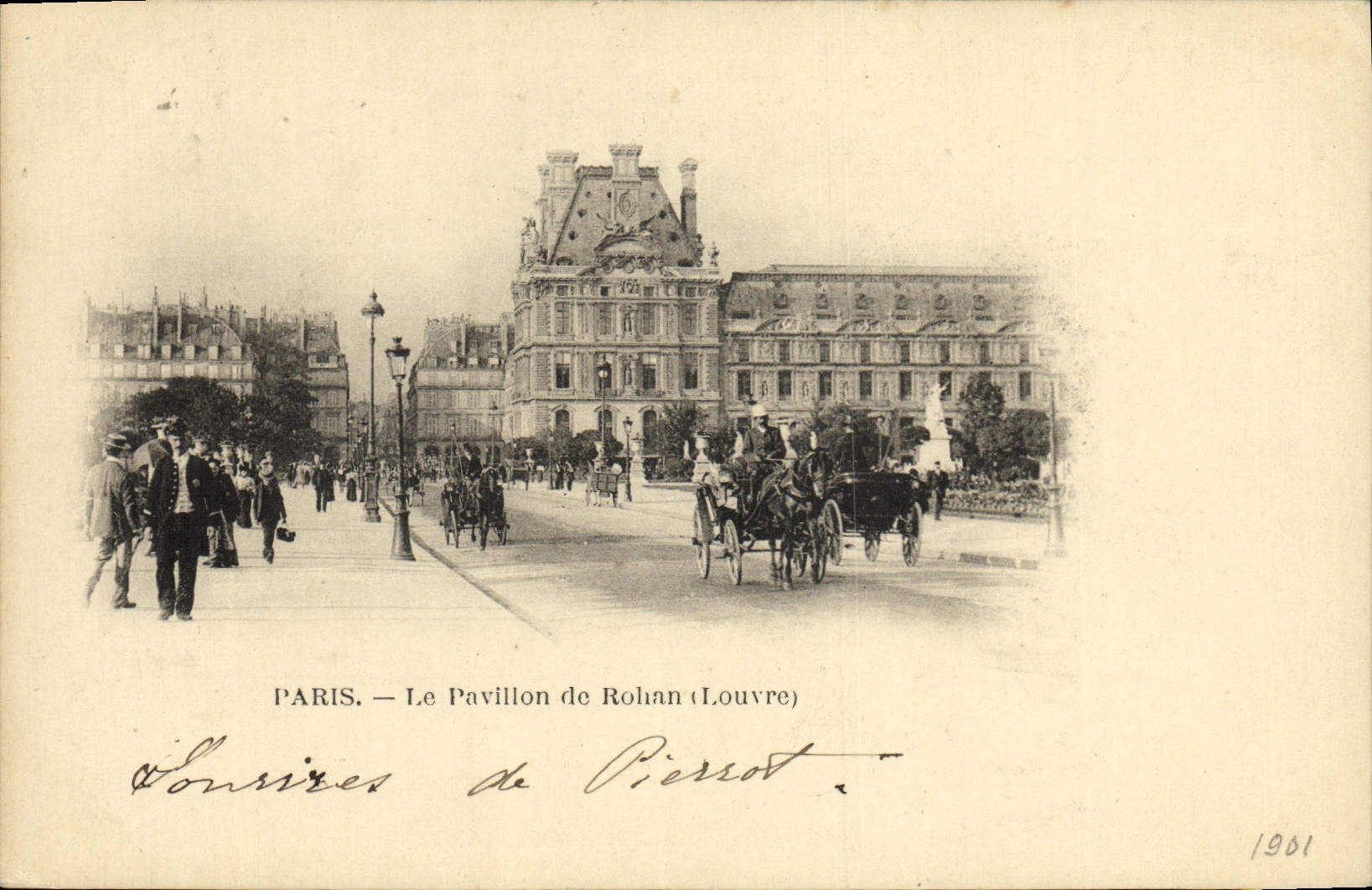 POSTAL París de la VENDIMIA la casa De Rohan Louvre
