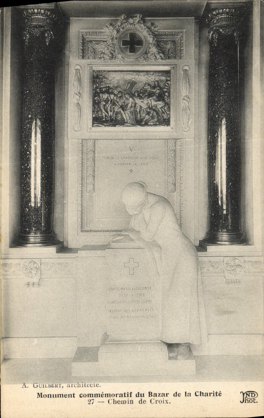 CPA Paris Monuments Commemoratif Du Bazar De la Charite Chemin de croix