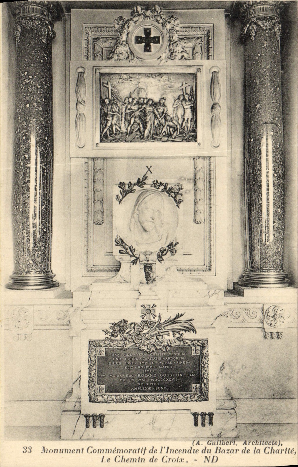 CPA Paris Monuments Commemoratif De l'incendie Du Bazar De la Charite Chemin de croix