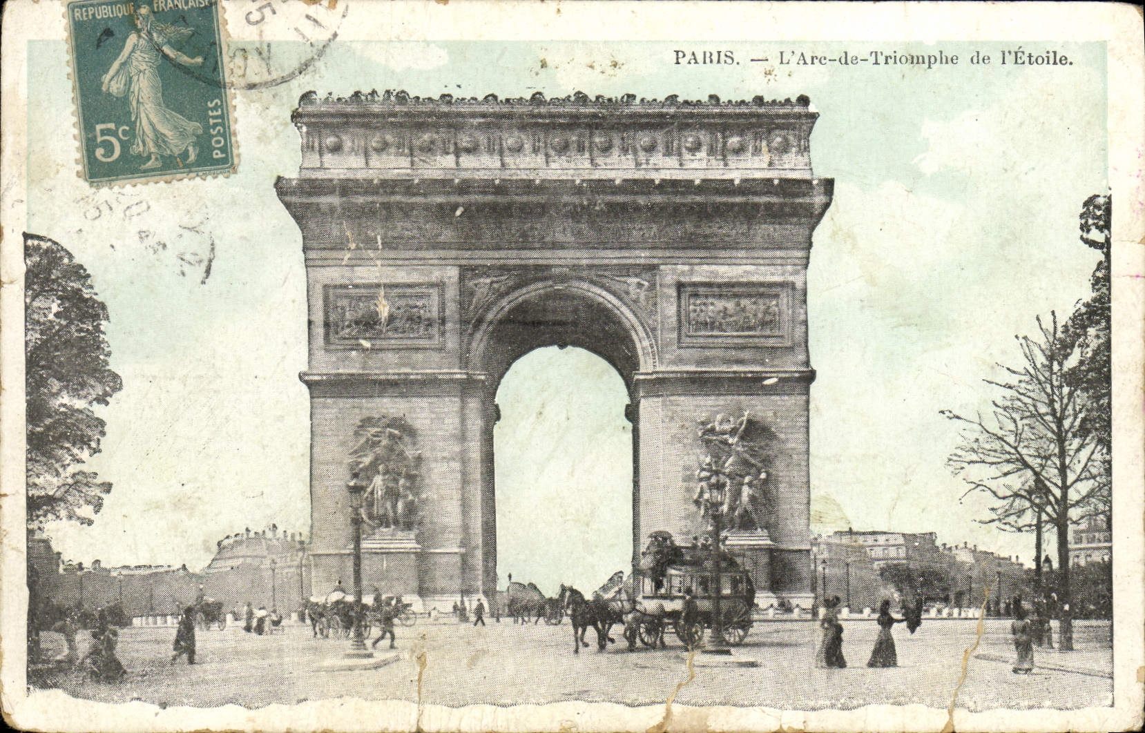 CPA Paris L'Arc De Triomphe De l'Etoile