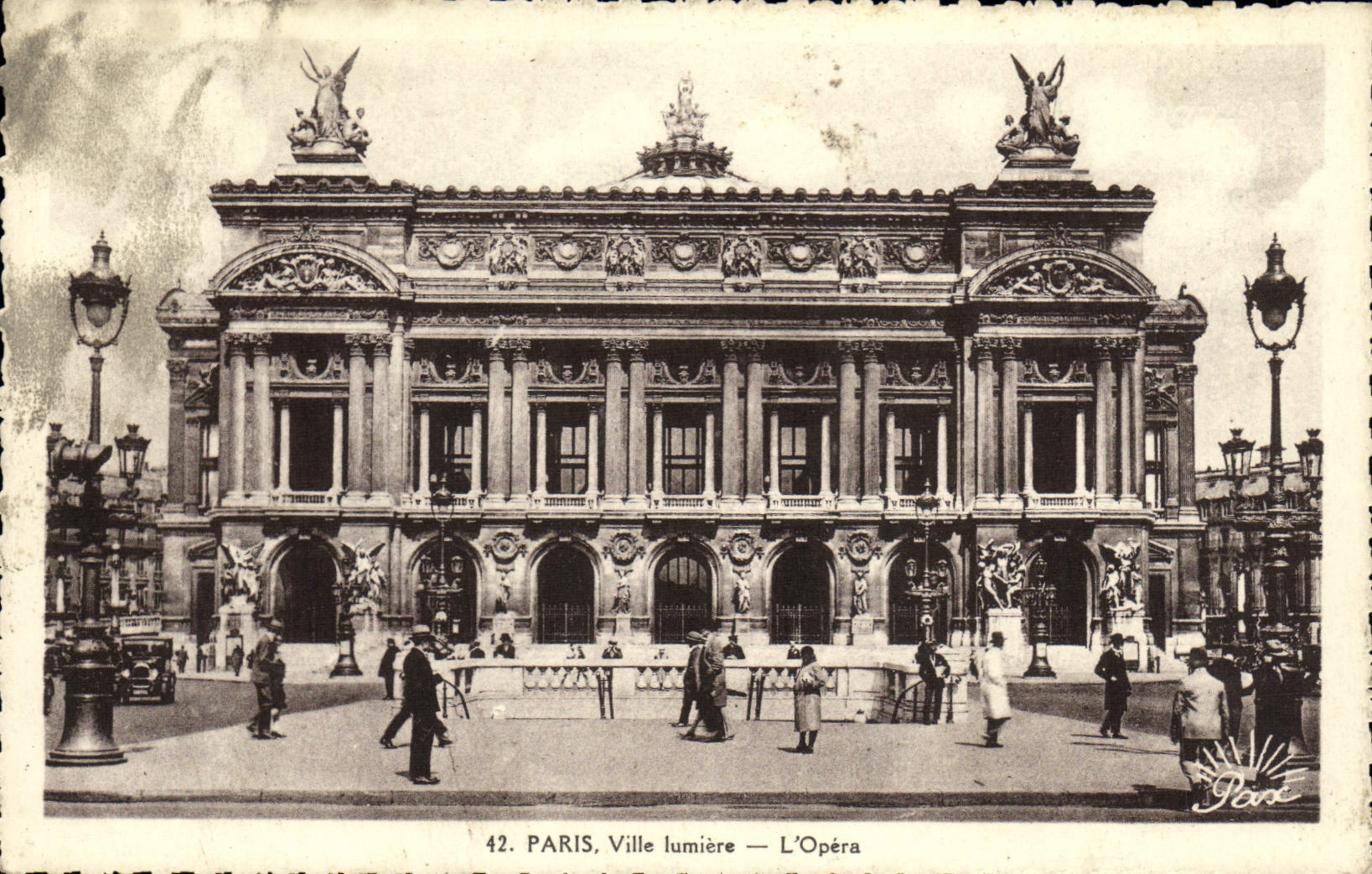 VINTAGE POSTCARD Paris Iumiere City the Opera