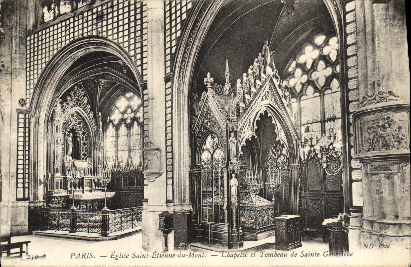 CPA Paris Eglise Saint Etienne Du Mont Chapelle Et Tombeau De Sainte Genevieve