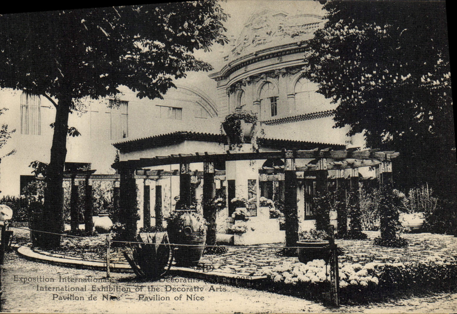 Exposición internacional de la POSTAL de la VENDIMIA de la casa decorativa de los artes 1925 de Niza