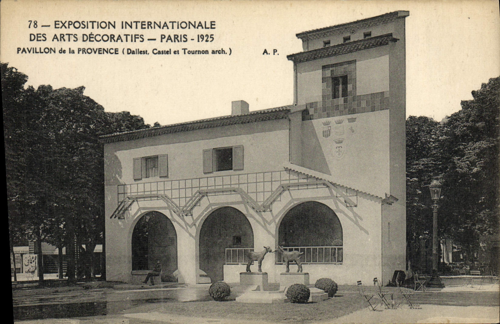 Exposición internacional de la POSTAL de la VENDIMIA de la casa decorativa de París 1925 de los artes de Provence