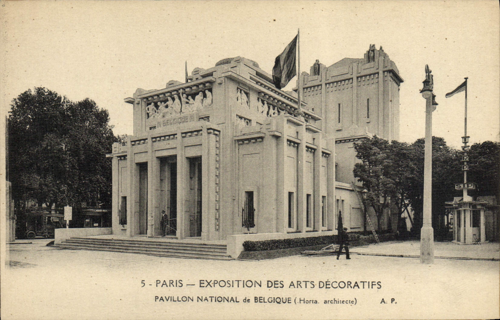 CPA Paris Exposition Internationale Des Arts Decoratifs Paris Pavillon National De Belgique