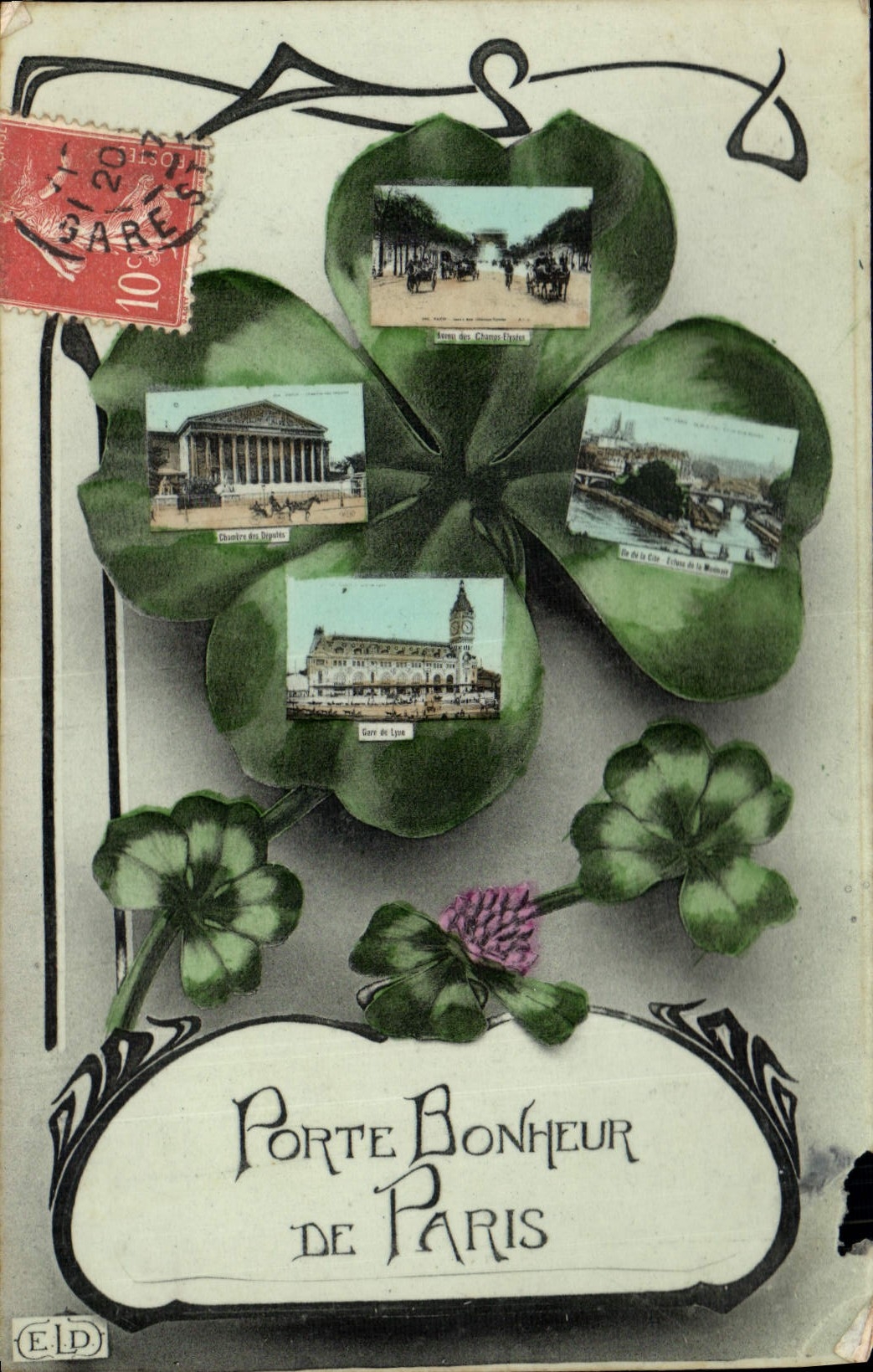 CPA Porte Bonheur De Paris Trefle