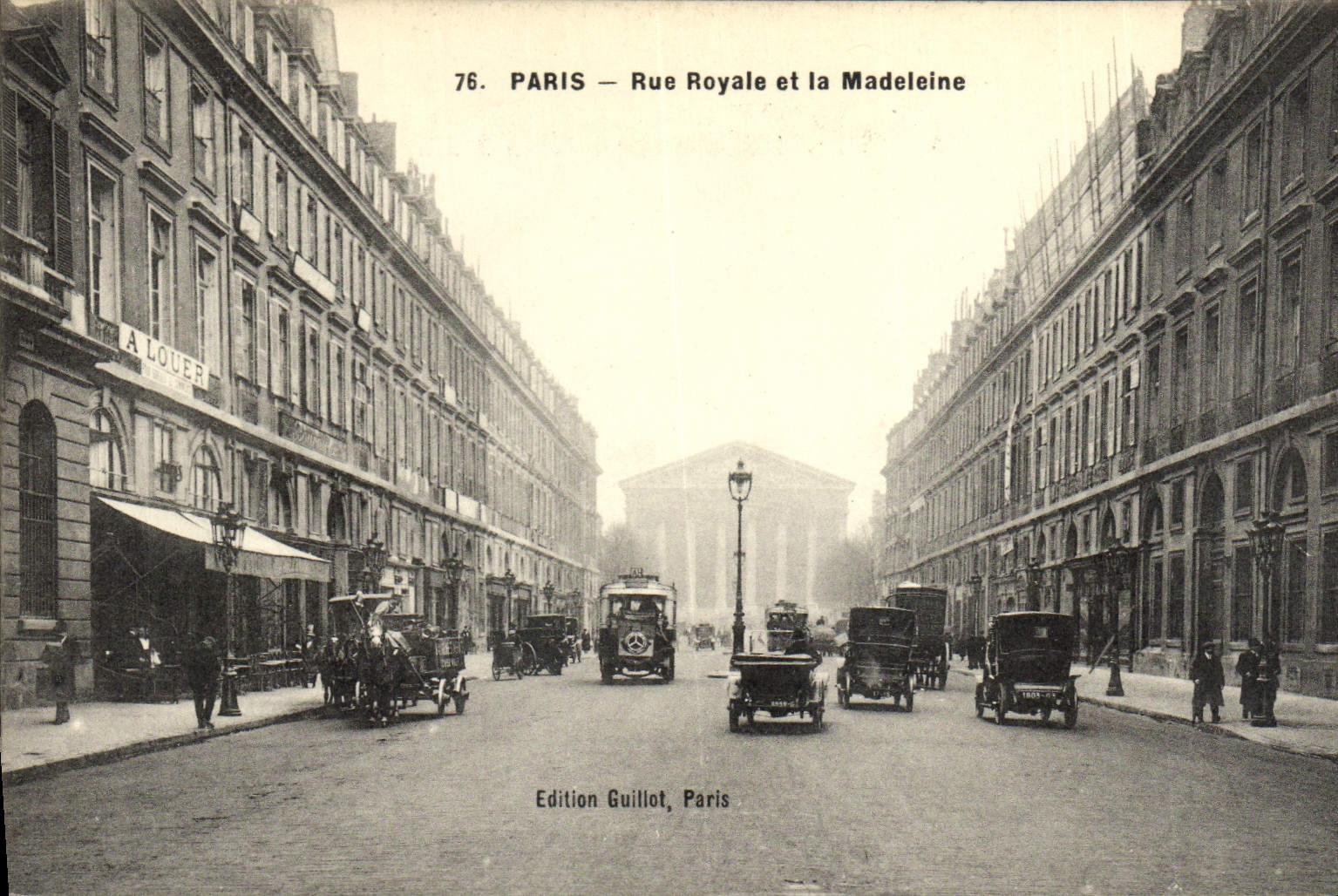 VINTAGE POSTCARD Paeis Royal Street And the Madeleine