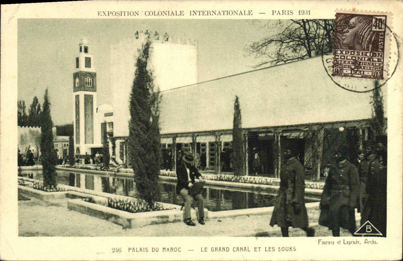 CPA Exposition Coloniale Internationale Paris 1931 Palais Du Maroc Le Grand Canal Et Les Souks