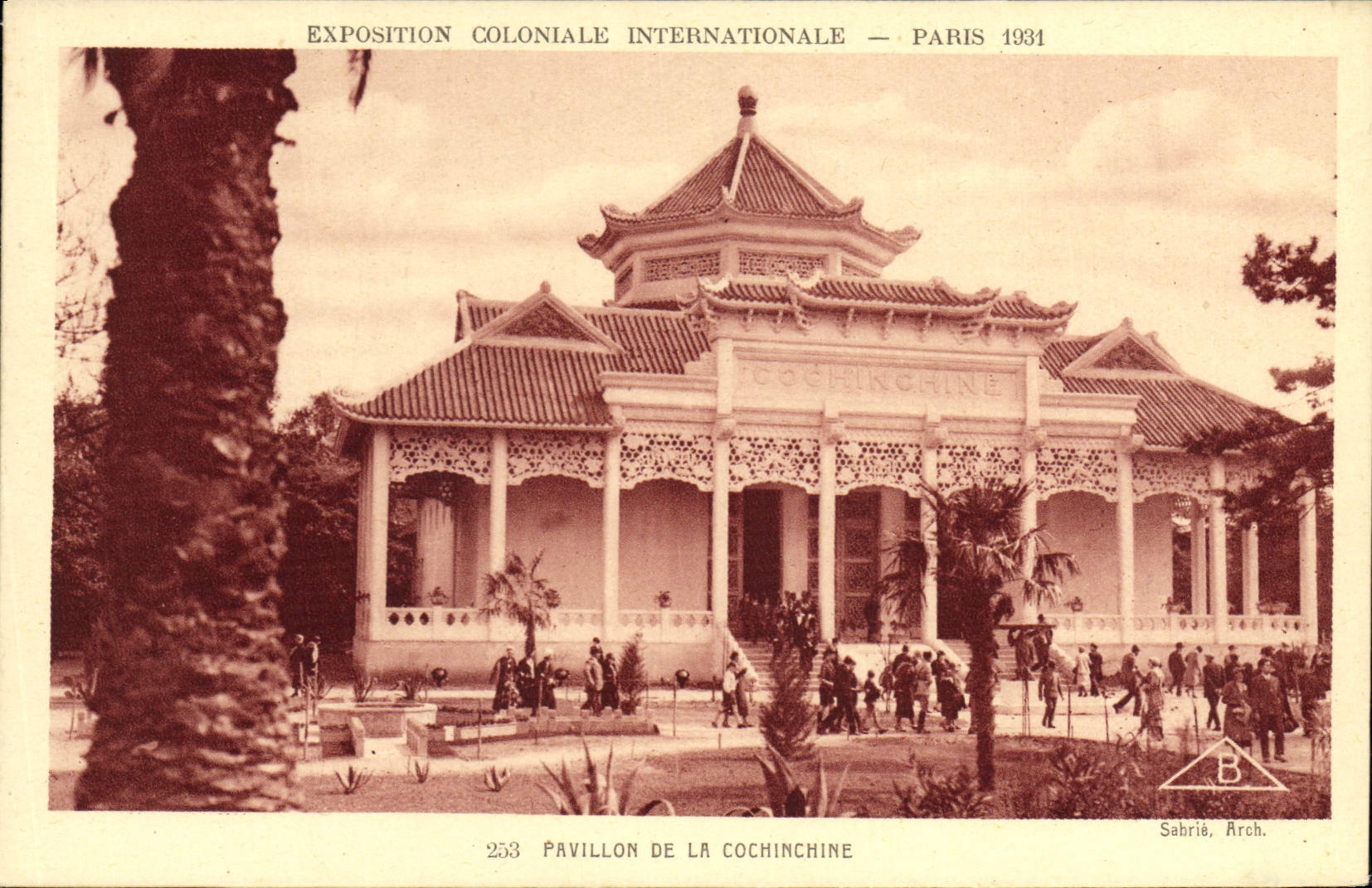VINTAGE POSTCARD Fair Colonial International Paris 1931 House Of Cochinchine