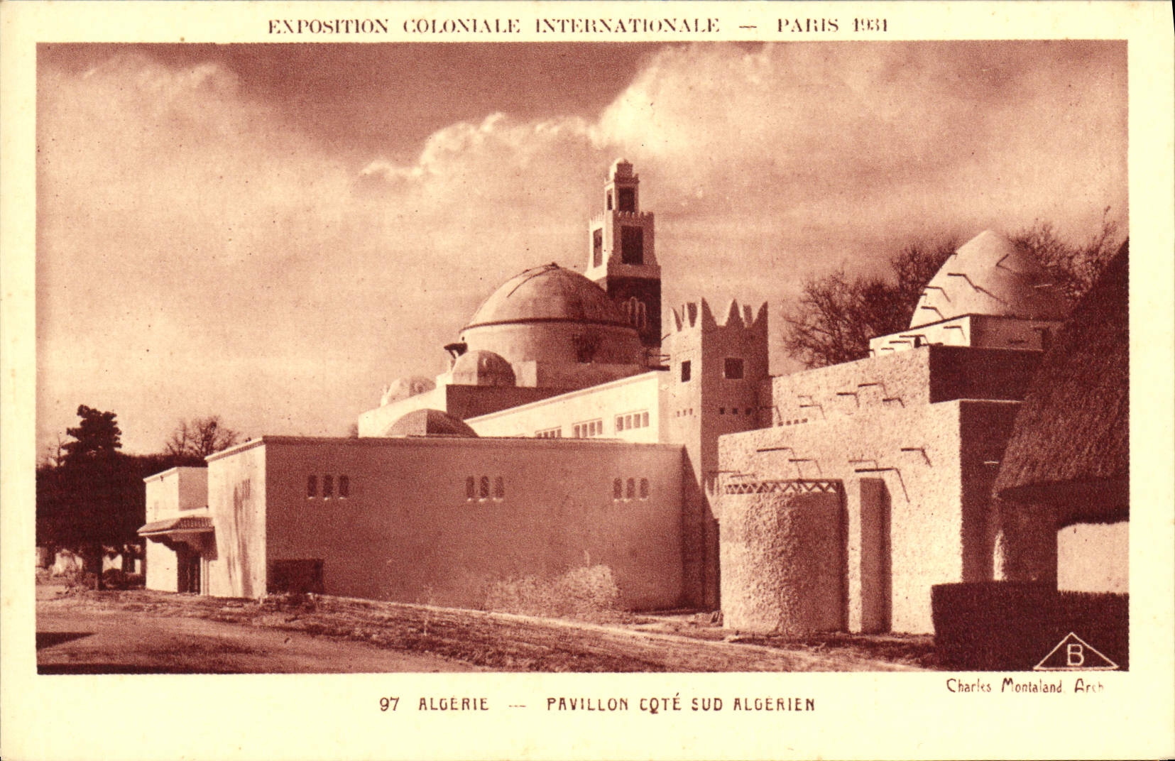 CPA Exposition Coloniale Internationale Paris 1931 Algerie Pavillon Cote Sud Algerien