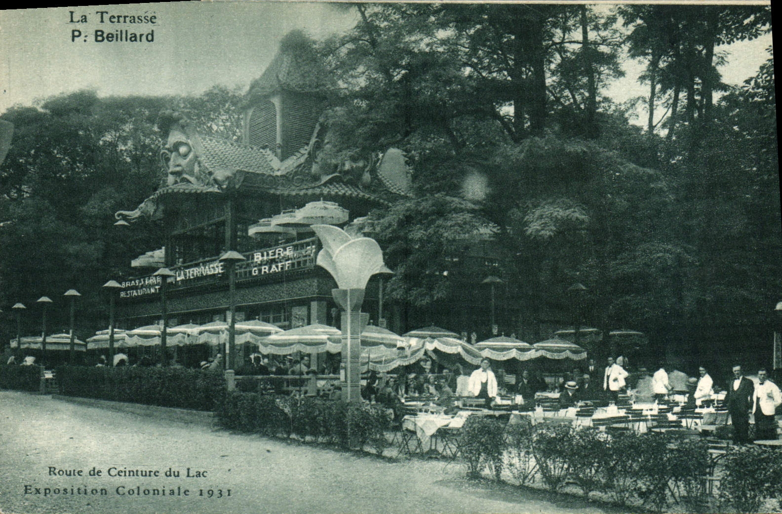 VINTAGE POSTCARD the Terrace Beillard Road Of Belt Of the Lake Fair Colonial 1931