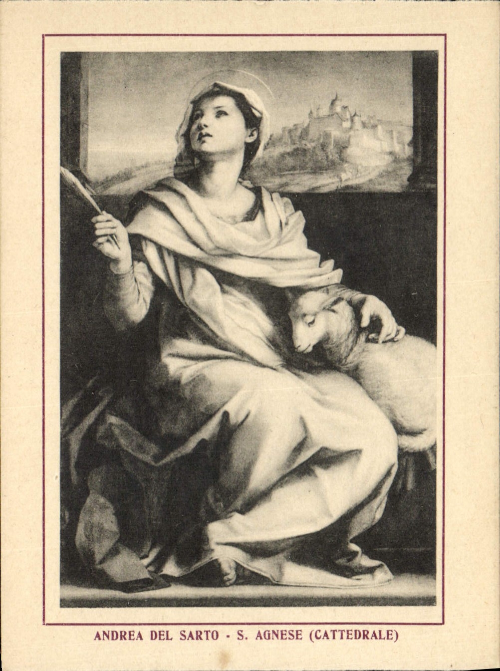 La POSTAL Andrea Del Sarto de la VENDIMIA tiene Agnese Cattedrale