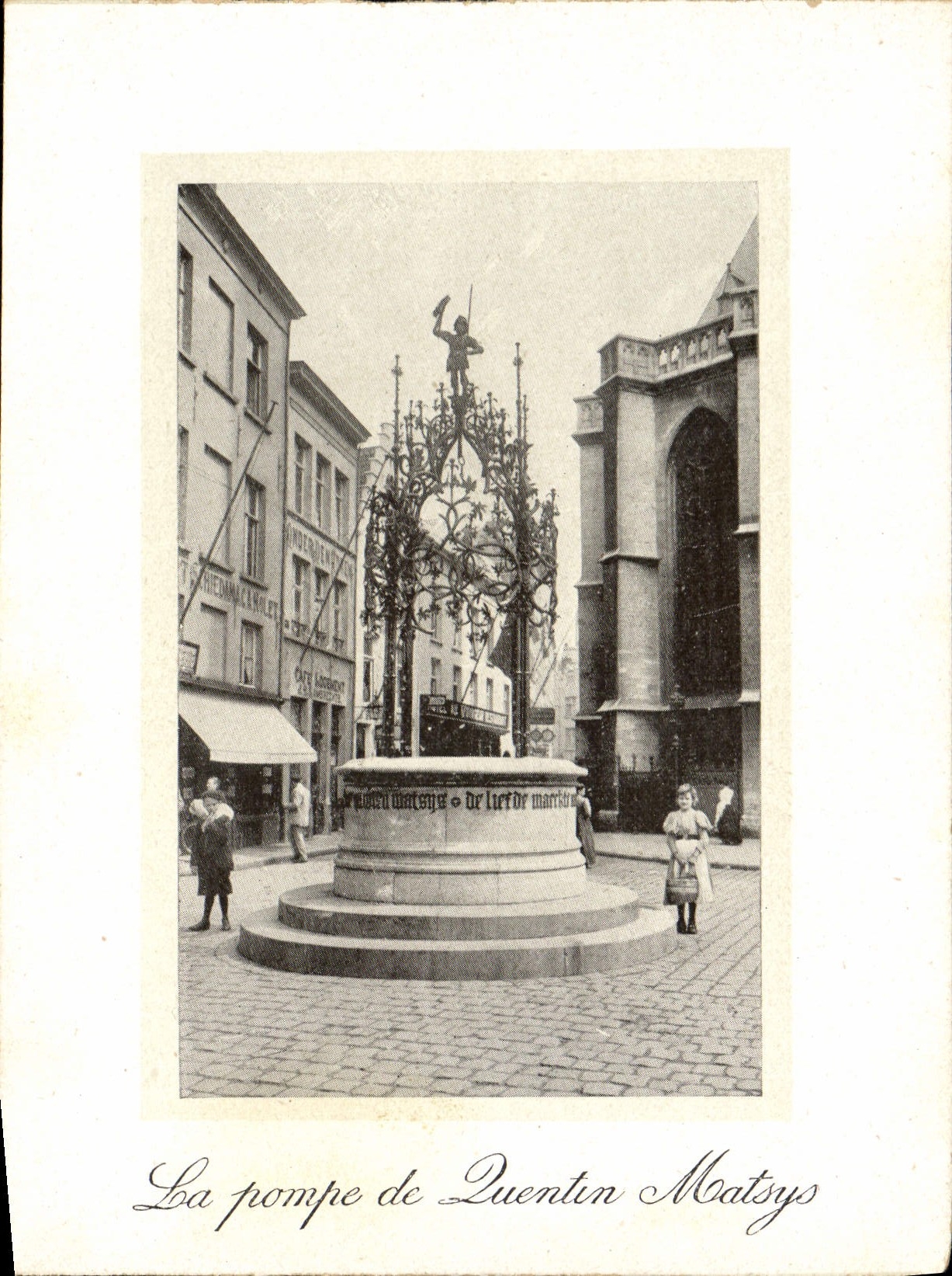 POSTAL Amberes de la VENDIMIA la bomba de Quentin Matsys