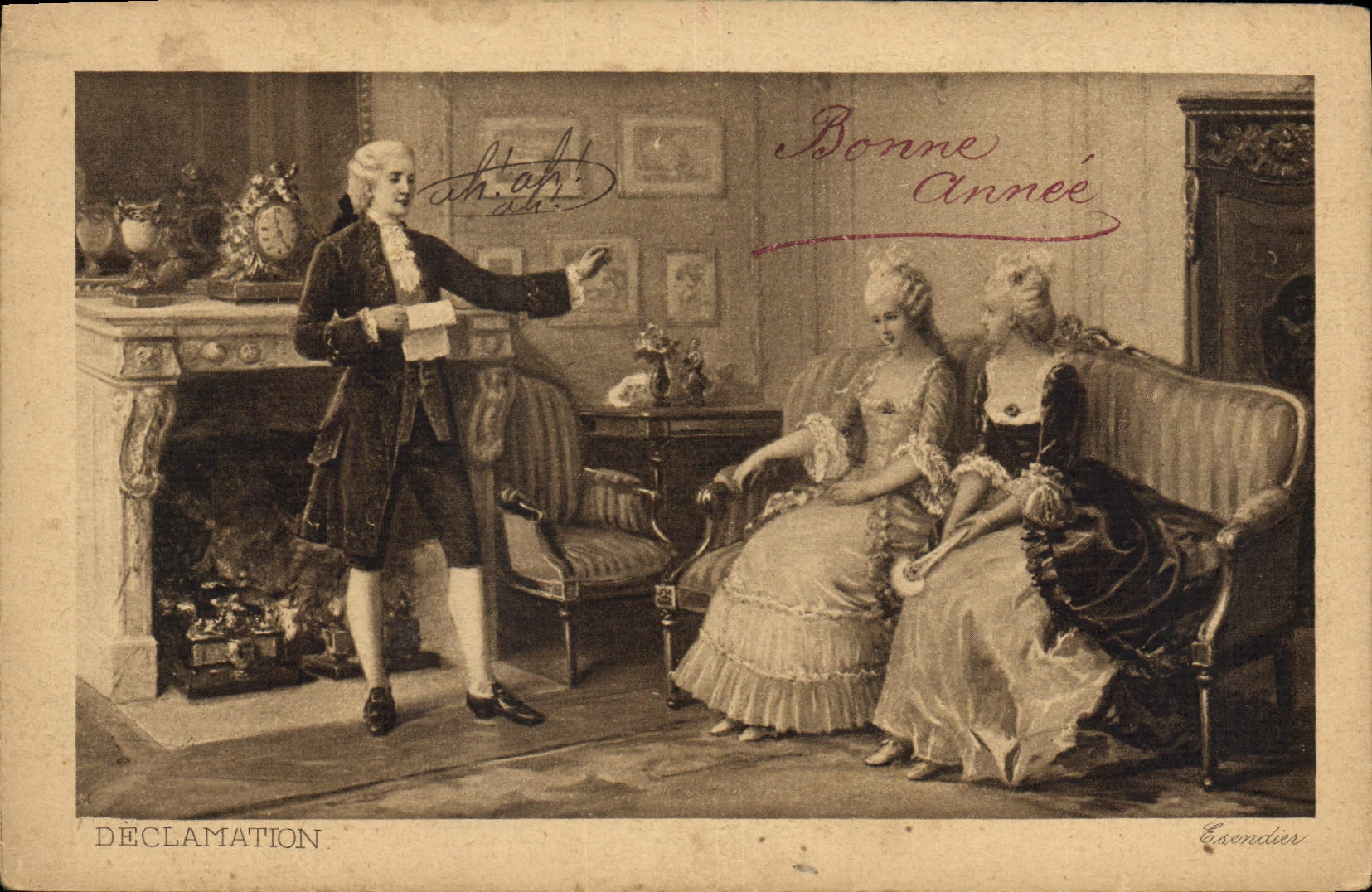 CPA Fantaisie Femmes Bonne annee