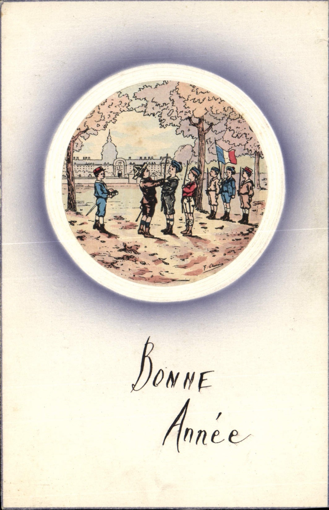 CPA Fantaisie Enfants Soldats 