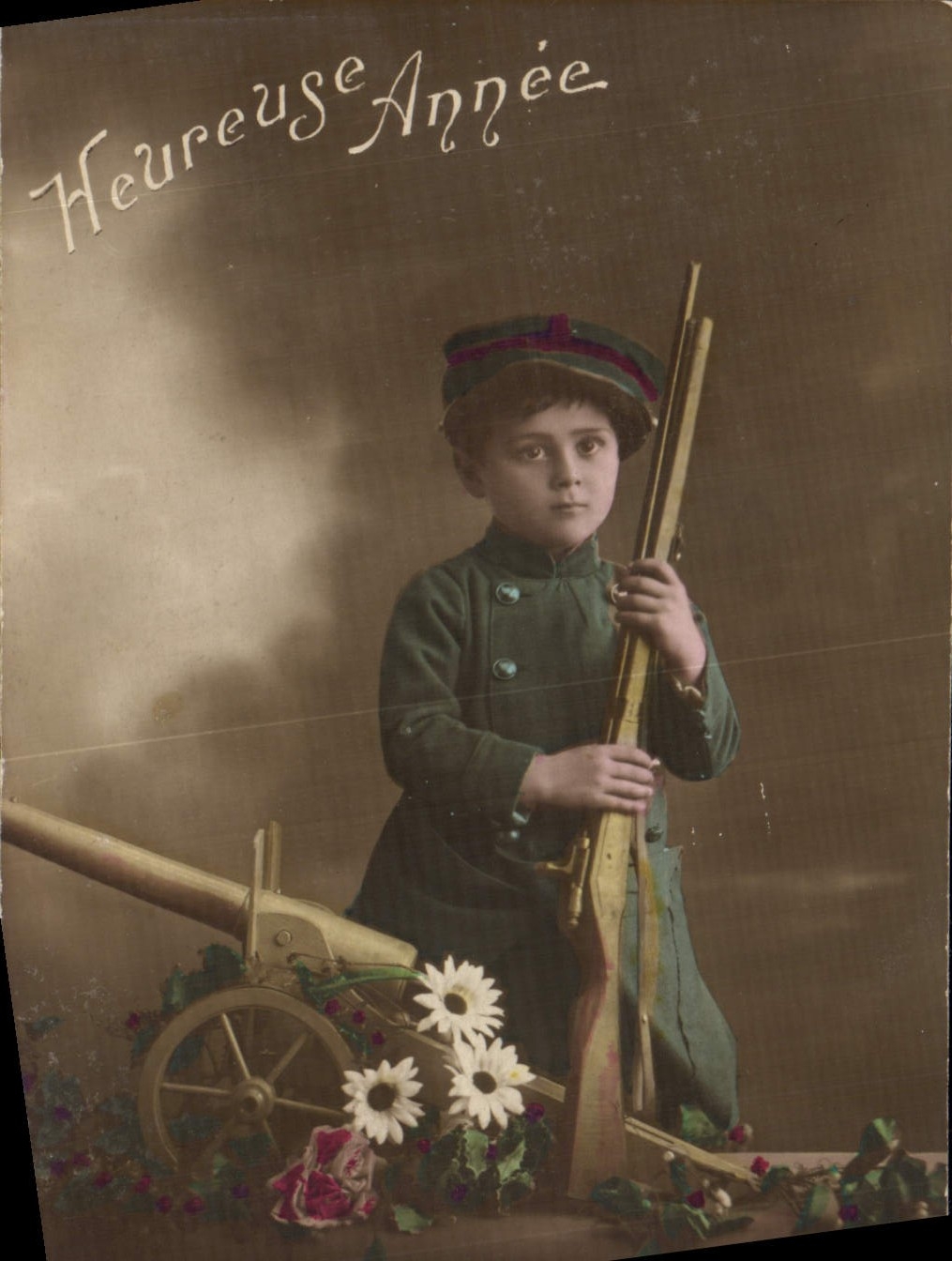 CPA Fantaisie Soldat enfant