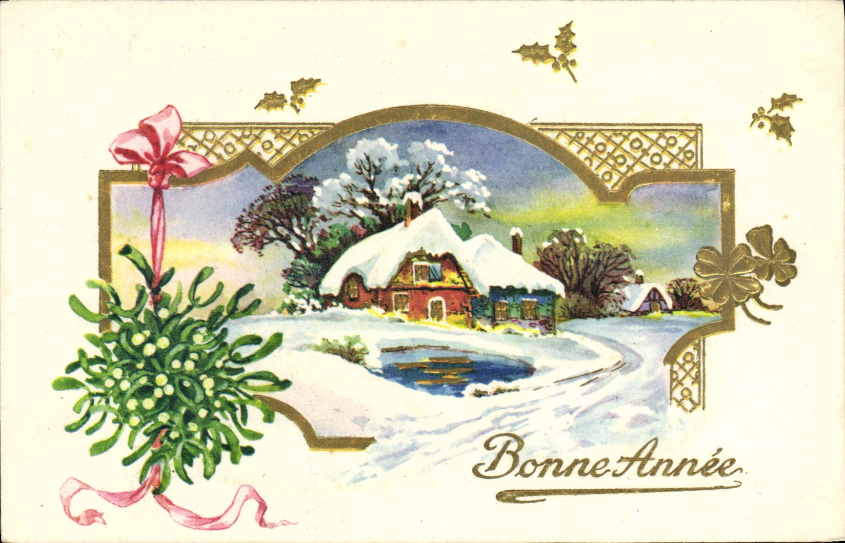 CPA Fantaisie Bonne annee