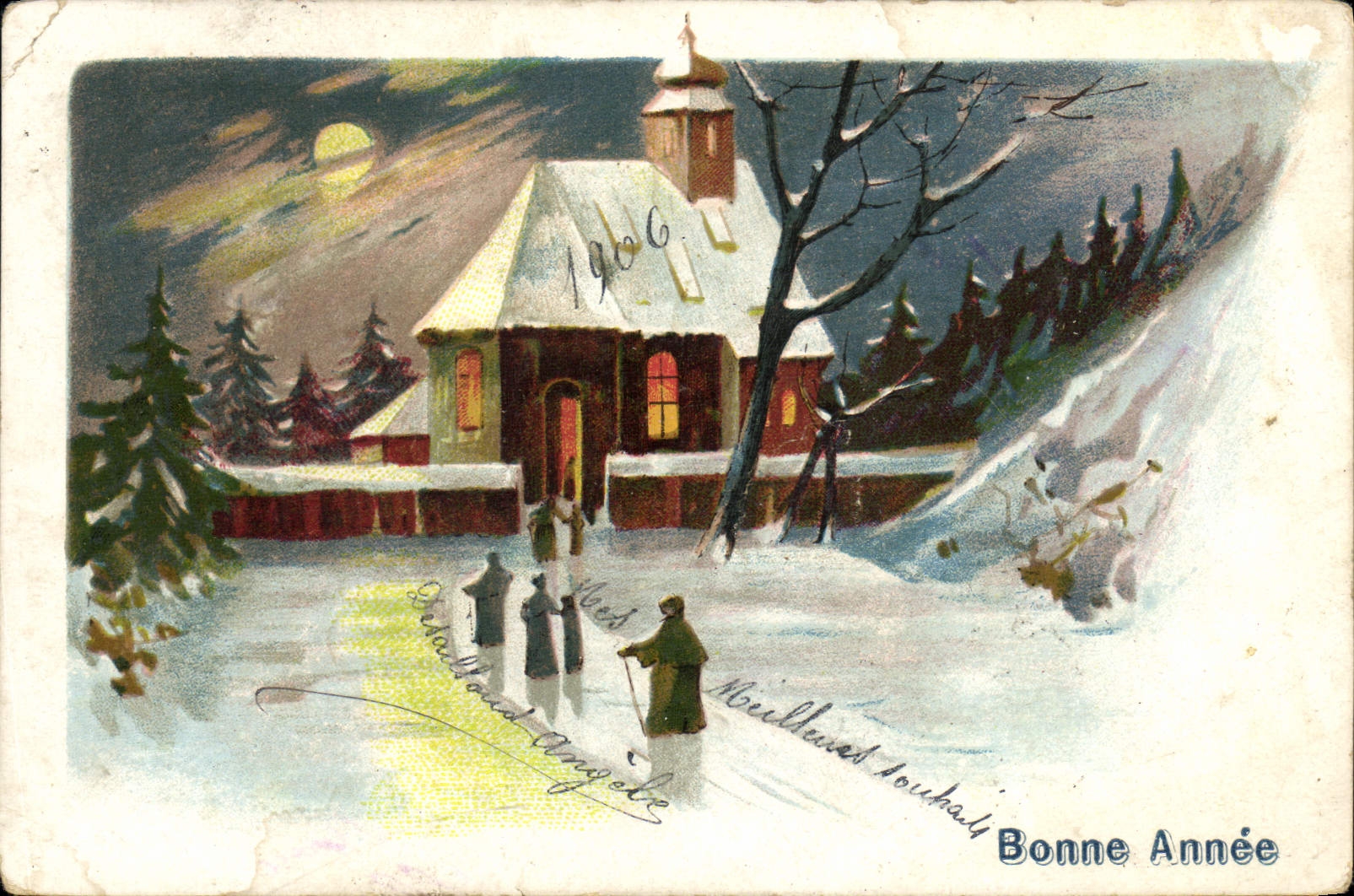 CPA Fantaisie Bonne annee