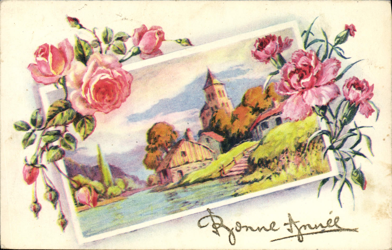 CPA Fantaisie Bonne annee