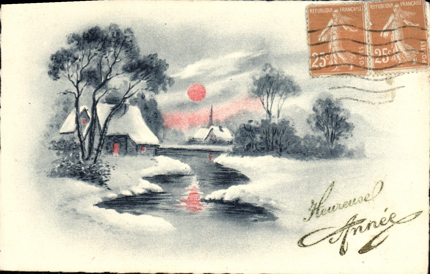 CPA Fantaisie Bonne annee