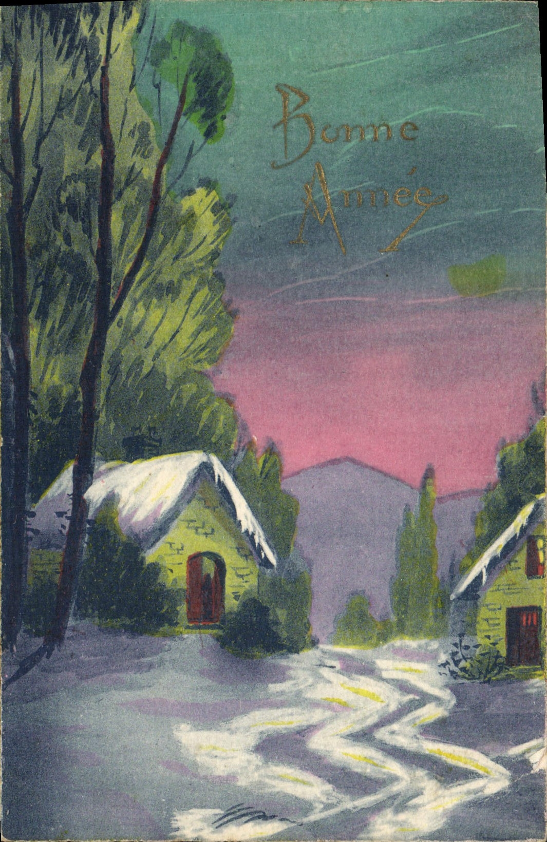 CPA Fantaisie Bonne annee