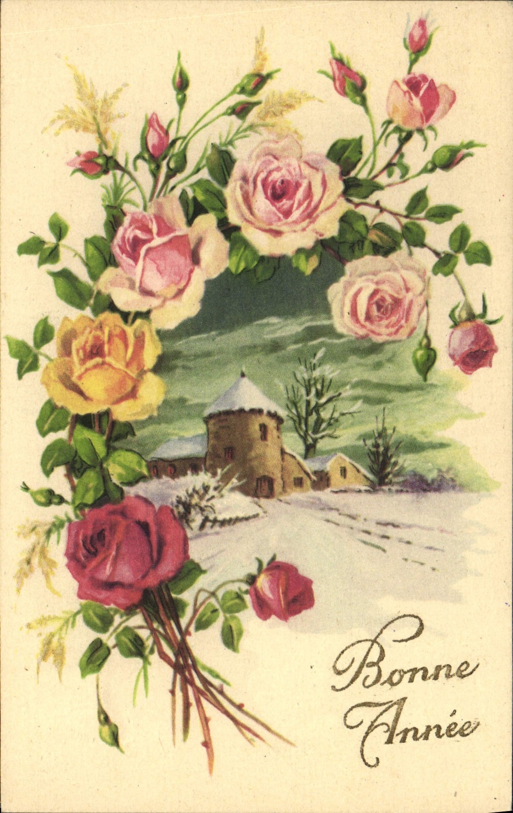 CPA Fantaisie fleurs