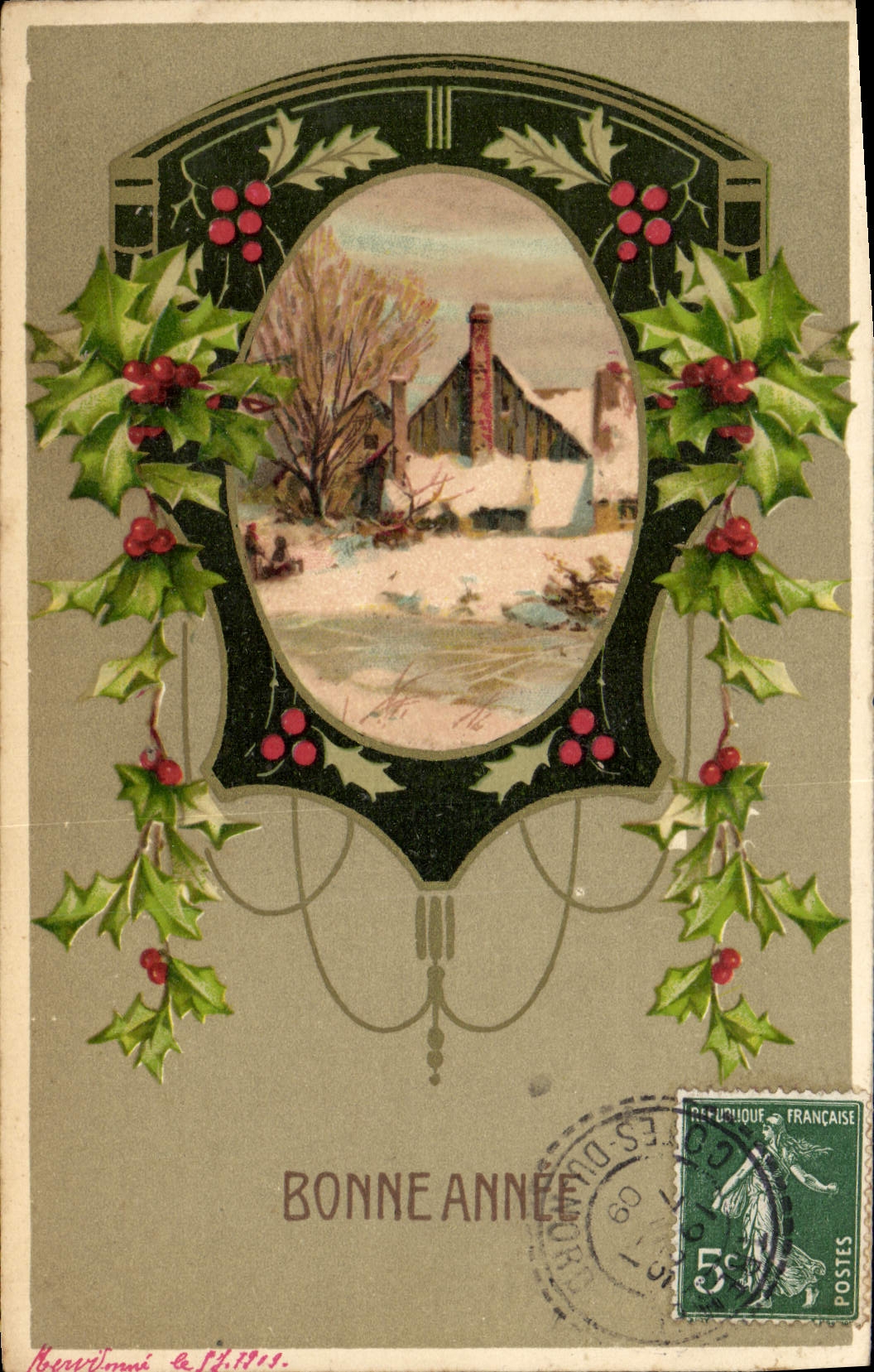 CPA Fantaisie Bonne annee