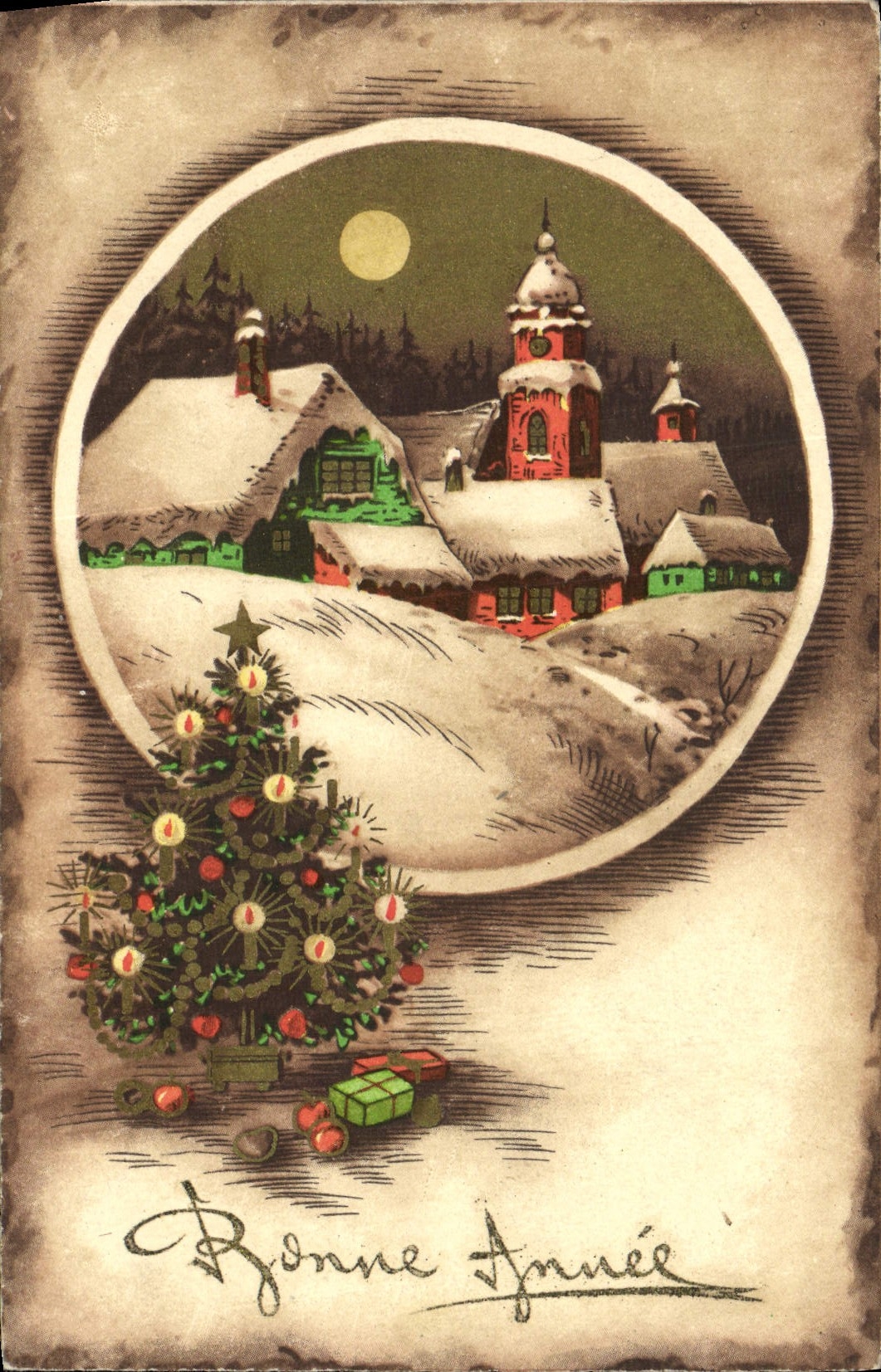 CPA Fantaisie Bonne annee 