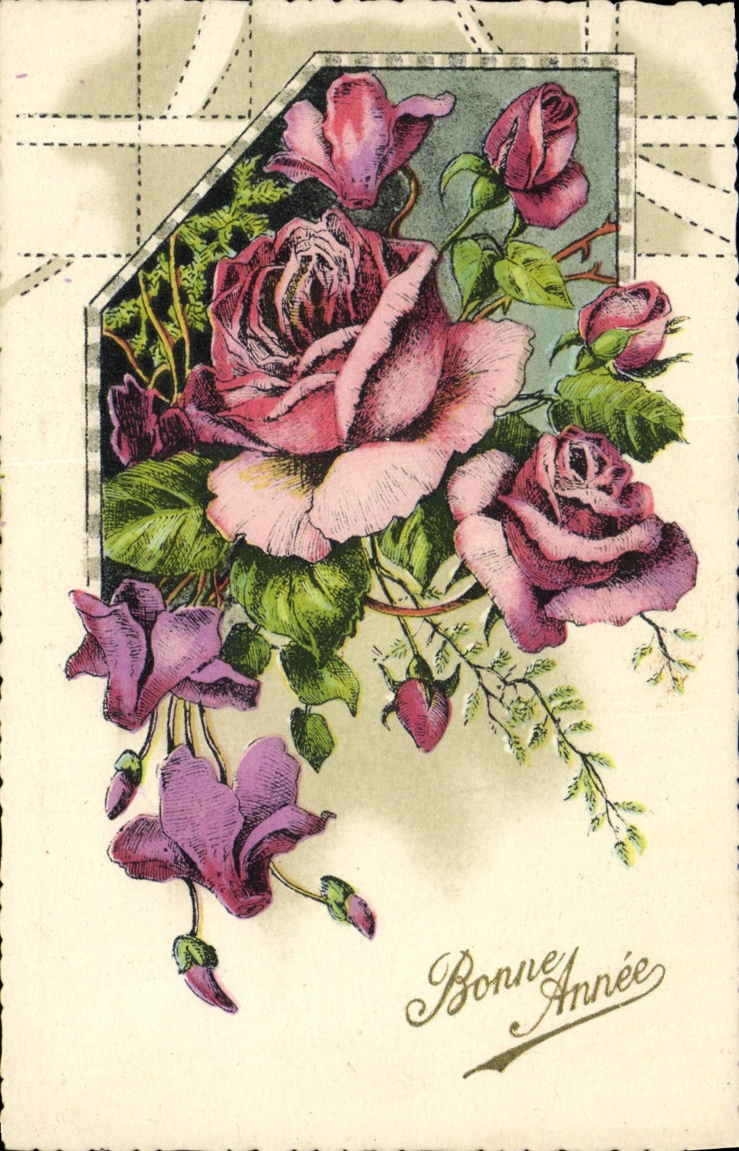 CPA Fantaisie Fleurs 